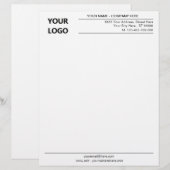 De Lettre En-tête du bureau d'affaires moderne (Devant / Derrière)