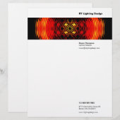 De Lettre En-tête du concepteur d'éclairage (Devant / Derrière)