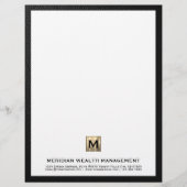 De Lettre En-tête du gestionnaire financier Monogramme (Devant)