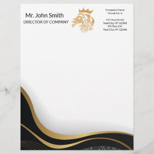 De Lettre En-tête du logo Lion professionnel