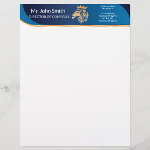 De Lettre En-tête du logo Lion professionnel