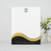 De Lettre En-tête du logo professionnel Black Gold (Debout devant)