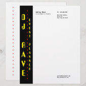 De Lettre En-tête du planificateur d'événements DJ (Devant / Derrière)