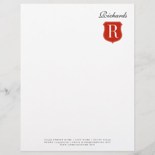 De Lettre En-tête économique chic avec logo monogramme éléga