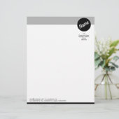 De Lettre En-tête et cercle - noir et gris (Debout devant)