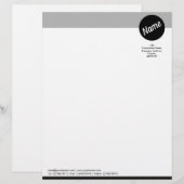 De Lettre En-tête et cercle - noir et gris (Devant / Derrière)