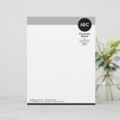 De Lettre En-tête et cercle V2 - noir et gris (Debout devant)