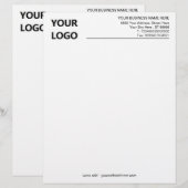 De Lettre En-tête et logo du bureau d'affaires (Devant / Derrière)