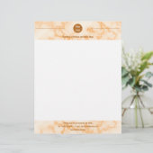 De Lettre En-tête Faux Orange Marbre (Debout devant)