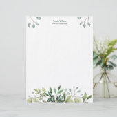 De Lettre En-tête Feuille vert feuillage (Debout devant)