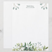 De Lettre En-tête Feuille vert feuillage (Devant / Derrière)