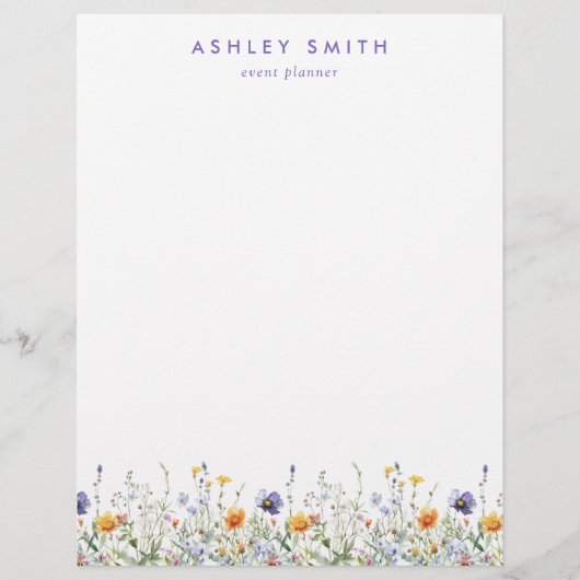 De Lettre En-tête fleur sauvage (Devant)