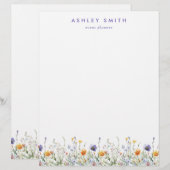 De Lettre En-tête fleur sauvage (Devant / Derrière)