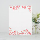 De Lettre En-tête Floral (Debout devant)