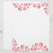 De Lettre En-tête Floral (Devant / Derrière)