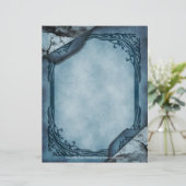 De Lettre En-tête gothique Parchemin Bleu (Debout devant)