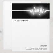 De Lettre En-tête grande image - Vague son - Blanc (Devant / Derrière)