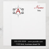 De Lettre en-tête monogramme (Devant / Derrière)