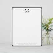 De Lettre En-tête monographique noir et blanc moderne (Debout devant)