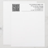 De Lettre En-tête Office moderne avec votre code QR Info (Devant / Derrière)