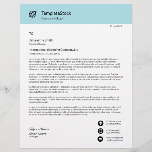 De Lettre En-tête professionnel (Devant)