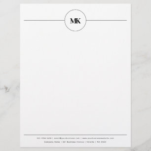De Lettre En-tête professionnel Monogramme circulaire person