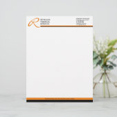 De Lettre En-tête professionnel Monogramme Orange (Debout devant)