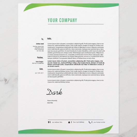 De Lettre En-tête professionnelle (Devant)