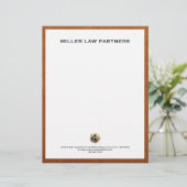 De Lettre En-tête professionnelle élégante (Debout devant)