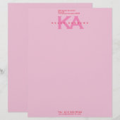 De Lettre En-tête rose (Devant / Derrière)