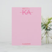 De Lettre En-tête rose (Debout devant)