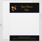 De Lettre En-tête rouge rose 2 (Devant / Derrière)