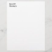 De Lettre En-tête sarcastique du lundi (Devant)