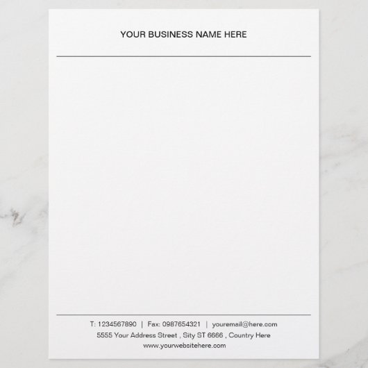 De Lettre En-tête simple et classique pour bureau d'affaires (Devant)