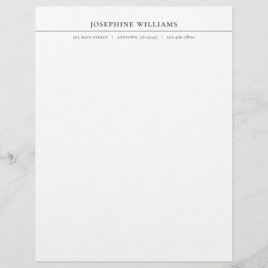 De Lettre En-tête simple et personnalisé (Devant)