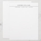 De Lettre En-tête simple et personnalisé (Devant / Derrière)