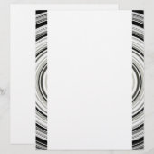 De Lettre En-Tête Spirale Noire Et Blanc (Devant / Derrière)