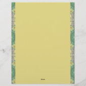 De Lettre En-tête vert fleuri (Dos)