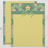 De Lettre En-tête vert fleuri (Devant / Derrière)