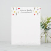 De Lettre Fleur sauvage Floral Nom du script en-tête moderne (Debout devant)