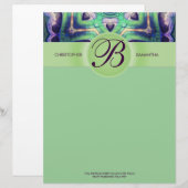 De Lettre Forêt Magique Semences d'amour Monogramme en-tête (Devant / Derrière)