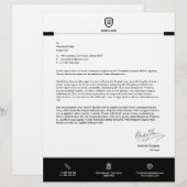 De Lettre Logo d'entreprise | En-tête simple et épuré minima (Devant / Derrière)