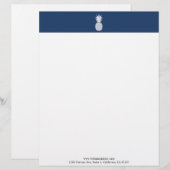 De Lettre Logo moderne en ananas blanc En-tête (Devant / Derrière)