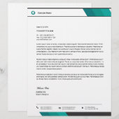 De Lettre Modèle en-tête (Devant / Derrière)