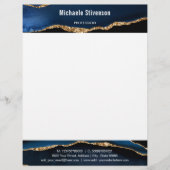 De Lettre Modèle en-tête bleu marine (Devant)