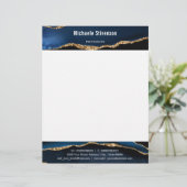 De Lettre Modèle en-tête bleu marine (Debout devant)