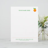 De Lettre Modèle en-tête du logo du fruit orange (Debout devant)