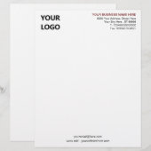 De Lettre Modèle en-tête professionnel (Devant / Derrière)