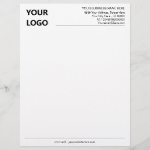 De Lettre Nom du logo personnalisé Adresse Info en-tête Soci