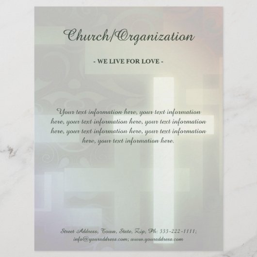 De Lettre Organisation religieuse en-tête croix (Devant)